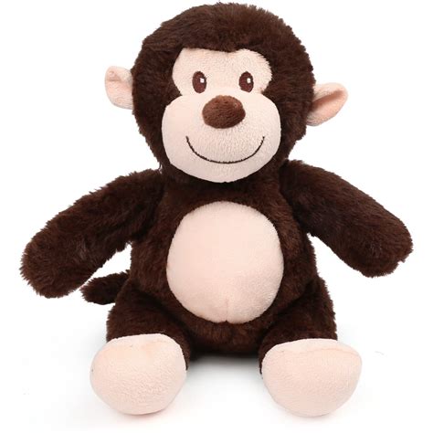 8 Inches Monkey Stuffed Animals, Soft Cuddly Monkey Plush Toy for Kids, Toddlers, Newborn ...