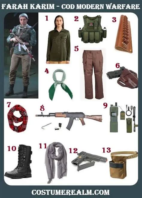 How To Dress Like Farah Karim Costume Guide For Cosplay & Halloween | Farah, Call of duty ...