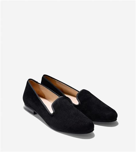 Lyst - Cole Haan Sabrina Suede Loafers in Black