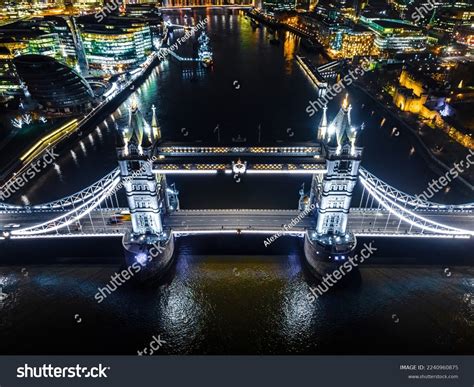 Aerial View Tower Bridge Night During Stock Photo 2240960875 | Shutterstock