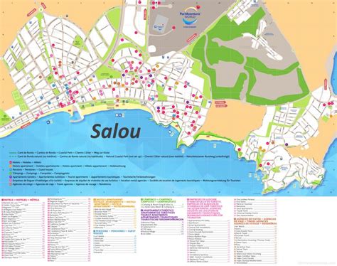 Mapa de alojamiento de Salou