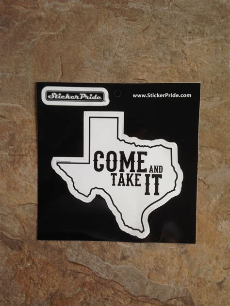 Texas Sticker / Texas Decal / Come and Take It / Truck Decal / - Etsy