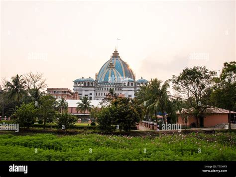 Mayapur Temple Dome during sunset Stock Photo - Alamy