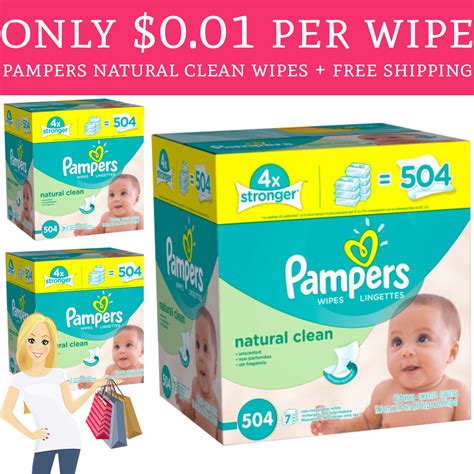 Only $0.01 Per Wipe Pampers Natural Clean Wipes + Free Shipping - Deal Hunting Babe