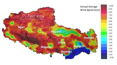 Tibet Climate Map, Tibet Weather Map, Tibet Attraction