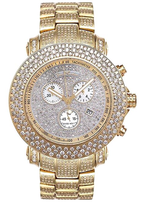 Mens Gold Watches With Diamonds