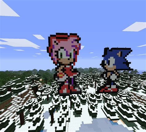 Sonic and Amy Pixel art by TailsTheFox76 on DeviantArt