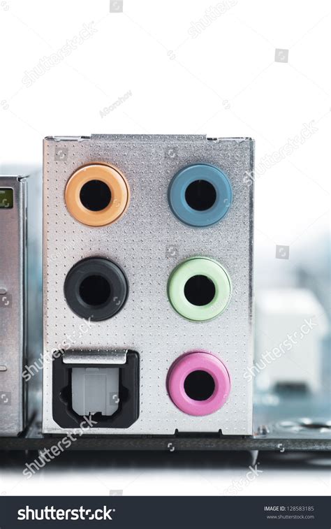 Macro View Audio Ports On Motherboard Stock Photo 128583185 | Shutterstock