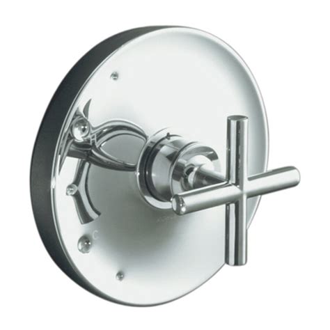 KOHLER Purist Vibrant Brushed Nickel 1-Handle Bathtub and Shower Faucet ...