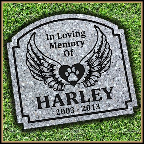 Pet Memorial Grave Marker Headstone Dog Cat Horse Gravestone