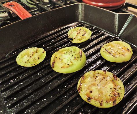 Attack of the Summer Tomatoes! Grilled Green Tomatoes - My Midlife Kitchen