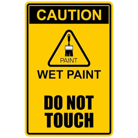 Premium Vector | Caution Do Not Touch wet paint sign and sticker vector