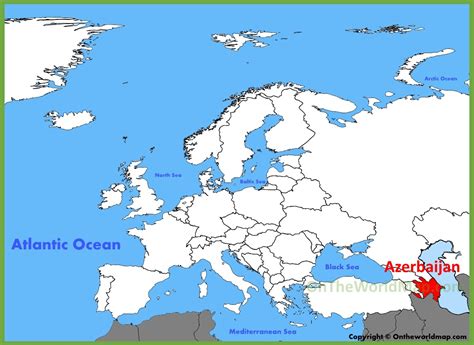 Azerbaijan location on the Europe map - Ontheworldmap.com