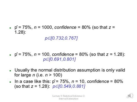 Lecture 5: Interval Estimation