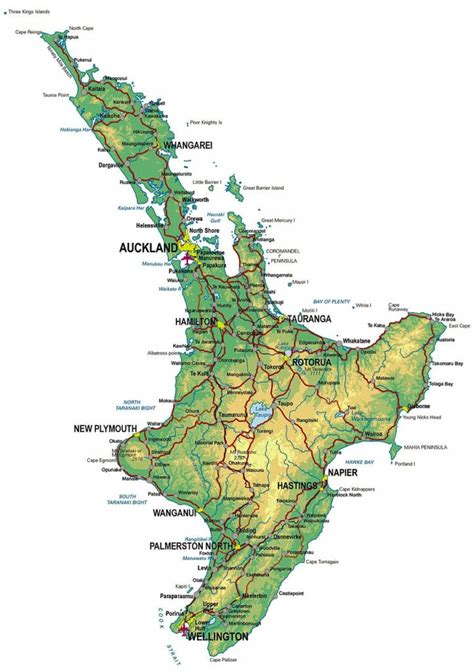 Map Of New Zealand North Island - Agnese Latashia