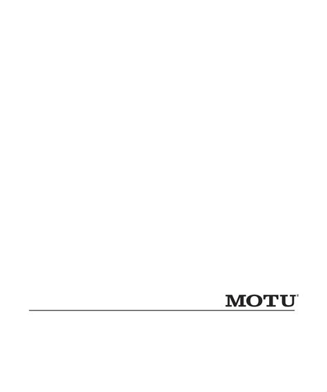 User manual Motu M2 (English - 31 pages)