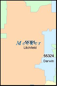 MEEKER County, Minnesota Digital ZIP Code Map