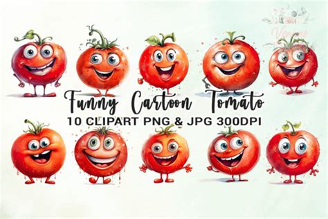 Funny Cartoon Tomato Clipart Graphic by Venime · Creative Fabrica