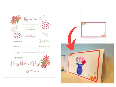 Mother's Day Printable Poem and Card Mother's Day - Etsy