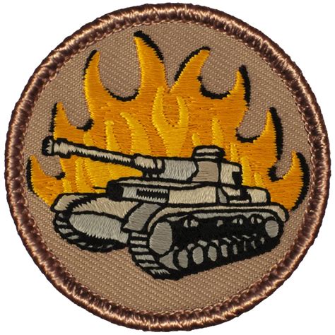 Flaming Panzer Tank Patch 526A 2 Inch Diameter Embroidered | Etsy UK