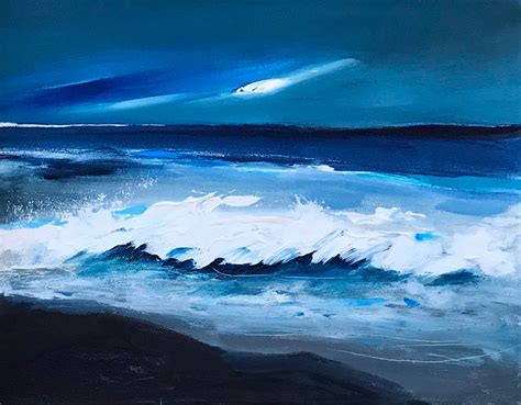 Abstract Seascape Art Original Ocean Painting Calming Art - Etsy UK
