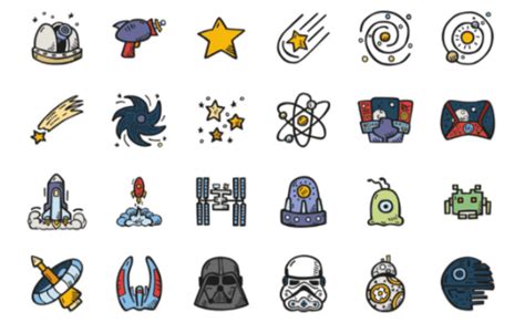 Pack Of Free Space Icons - LTHEME