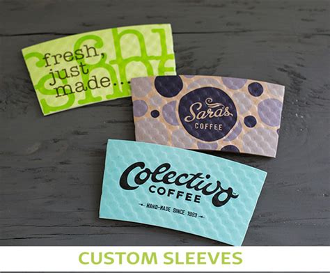 Custom Coffee Cup Sleeves | Personalized | Recyled Paper