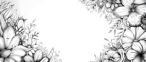 Premium Photo | Elegant Floral Doodle Border Design with Blank Space for Business Concept Background