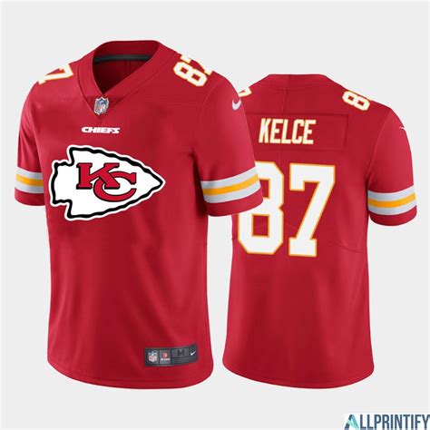 Travis Kelce Kansas City Chiefs 87 Red Vapor Limited Jersey - Allprintify