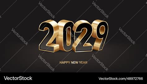 Happy new year 2029 Royalty Free Vector Image - VectorStock