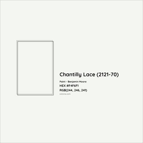 Benjamin Moore Chantilly Lace (2121-70) Paint color codes, similar ...