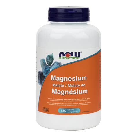 Magnesium Malate Tablets - Now Foods Canada