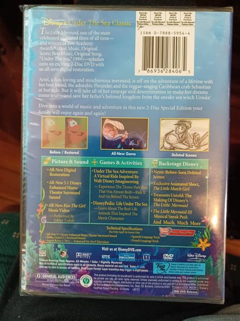 The Little Mermaid (DVD, 2006, 2-Disc Set, Platinum Edition) 786936284065 | eBay