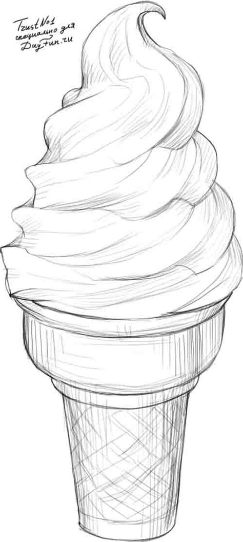 Ice Cream Drawings Realistic - Foto Kolekcija