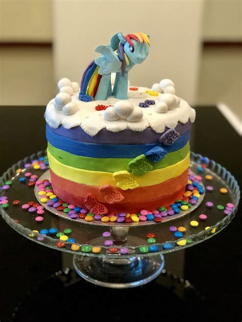 Rainbow dash cake | Cake, Rainbow dash cake, Desserts