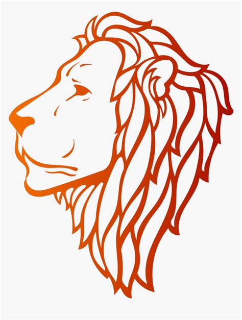 Lion Drawing Side Face - Drawing Lion Face Side View, HD Png Download ...