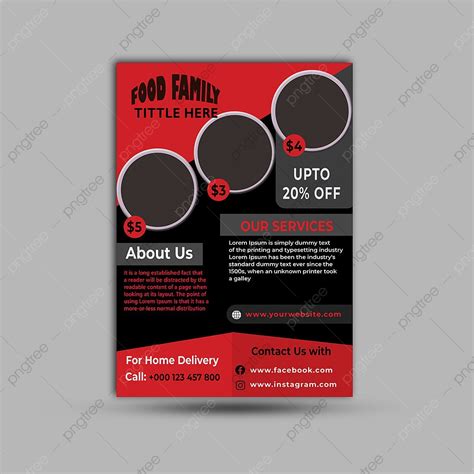 Black And Red Food Flyer Design Template Download on Pngtree