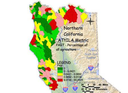 EPA Northern California Agriculture Land Use Metric Map