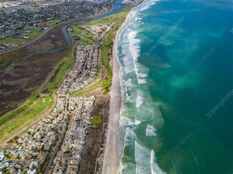 Aerial view of Sunset Beach, Cape Town, South Africa - Stock Image ...