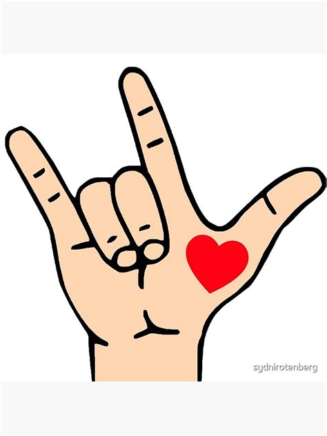 "asl i love you " Poster by sydnirotenberg | Redbubble