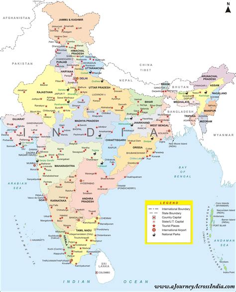 Completo mapa de la India - Completo mapa de la India (en el Sur de Asia - Asia)