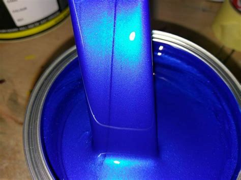 1 litre Electric blue pearl metallic solvent Basecoat Metallic Pearl ...