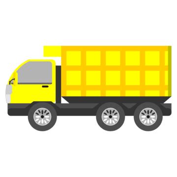 Yellow Dump Truck Clipart Vector, Cartoon Traffic Yellow Truck, Cartoon ...