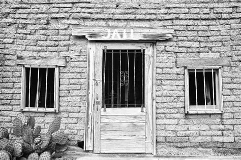 Old Western Jailhouse In Black And White Photograph by James BO Insogna