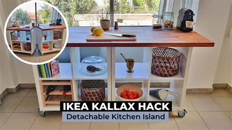 IKEA KALLAX KITCHEN ISLAND HACK │TRANSFORMING AN IKEA KALLAX SHELVING UNIT INTO A DIY KITCHEN ...