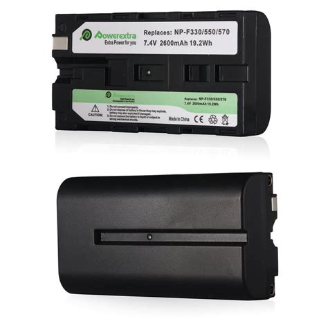 Powerextra 2 Pack Replacement NP-F550 Battery and Charger Compatible ...