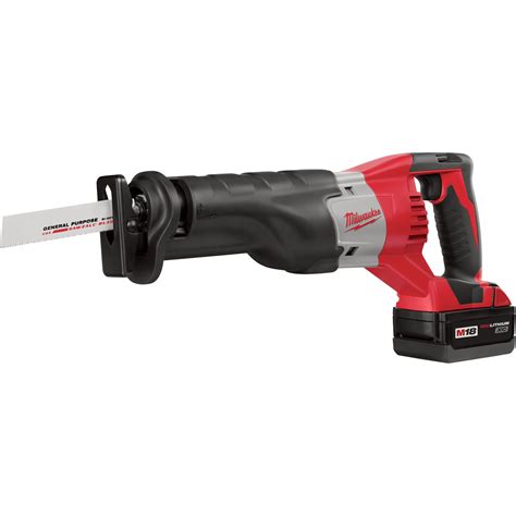 FREE SHIPPING — Milwaukee M18 Sawzall Reciprocating Saw — 2 Batteries, Model# 2620-22 ...