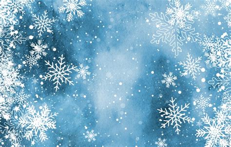 Wallpaper winter, snow, snowflakes, background, Christmas, winter ...