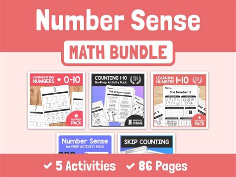 Number Sense Math Bundle / Counting Worksheets & Number Activities ...