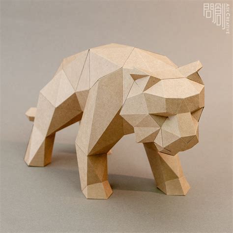 Tiger Paper Model papercraft DIY Low Poly PDF - Etsy